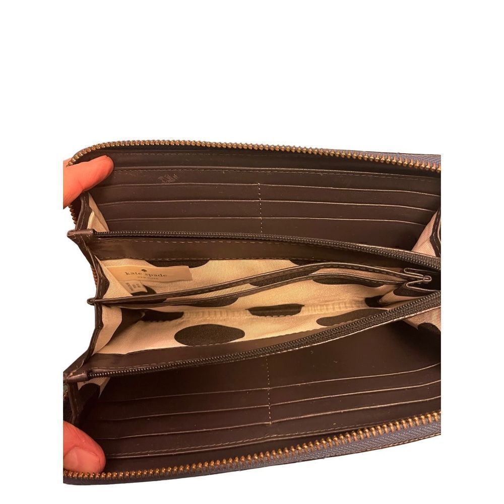 Kate Spade Zip Around Wallet - Blue Leather - Picture 3 of 6